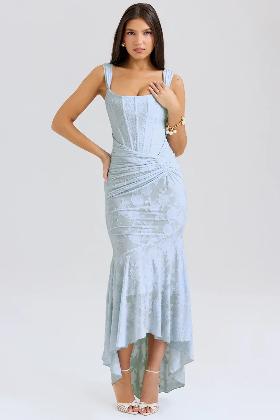 Bella | Women's Embroidered Asymmetrical Wedding Guest Dress