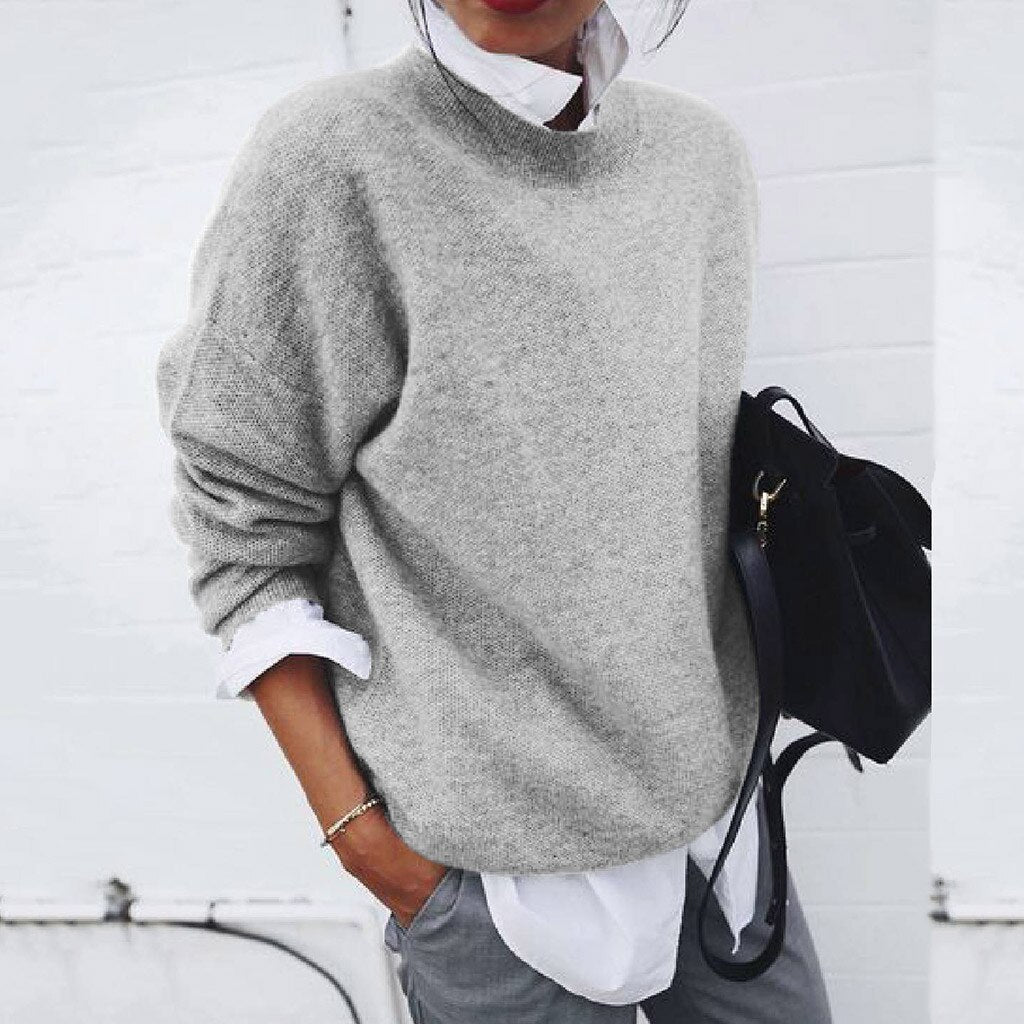 Kayla | Women's Comfort Crew Neck Knit Sweater