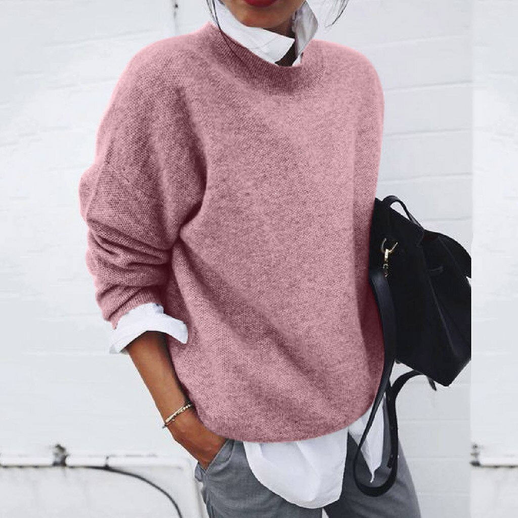 Kayla | Women's Comfort Crew Neck Knit Sweater
