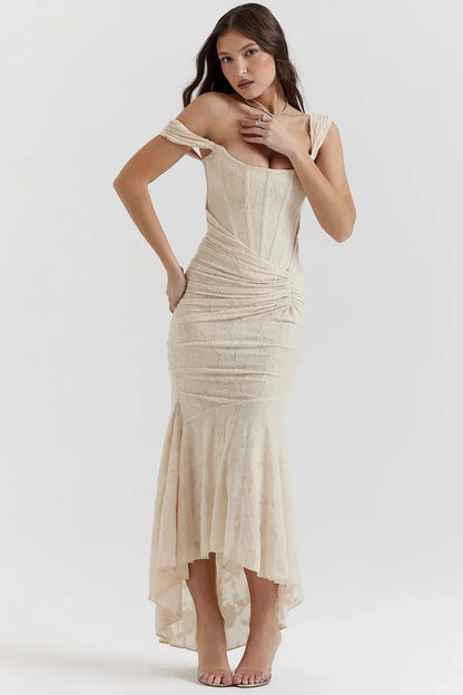 Bella | Women's Embroidered Asymmetrical Wedding Guest Dress