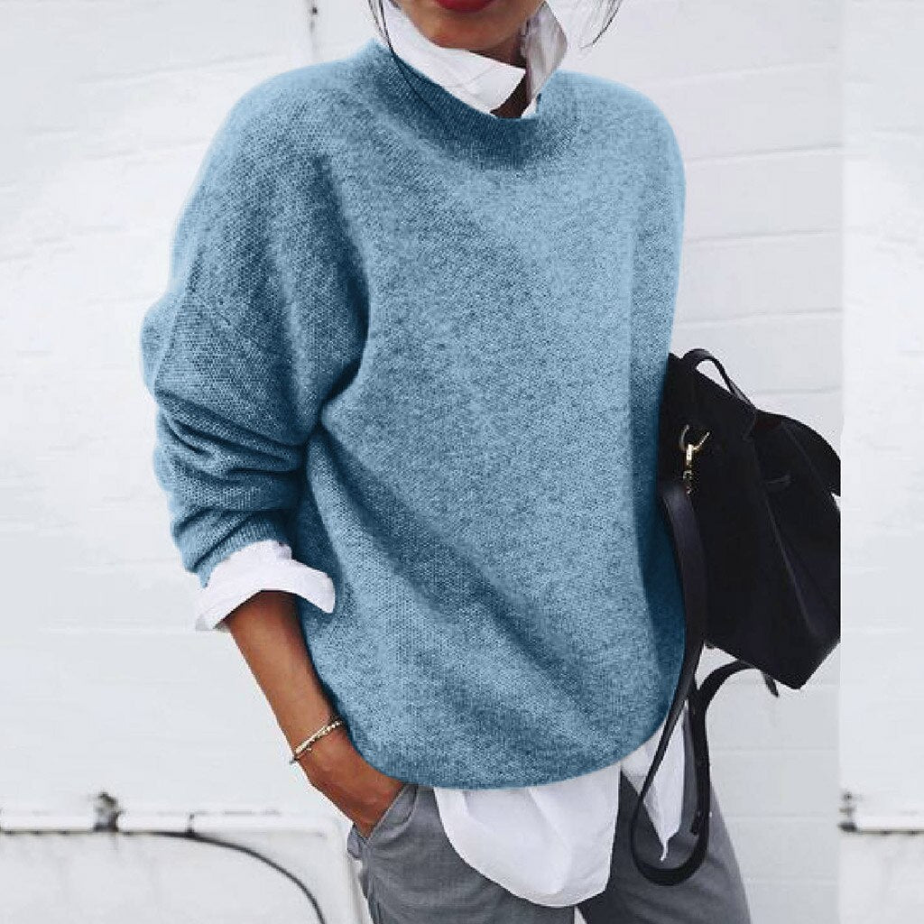 Kayla | Women's Comfort Crew Neck Knit Sweater
