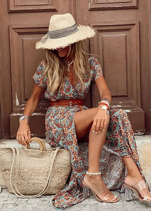 Marieke | Women’s Summer Casual Paisley Maxi Dress