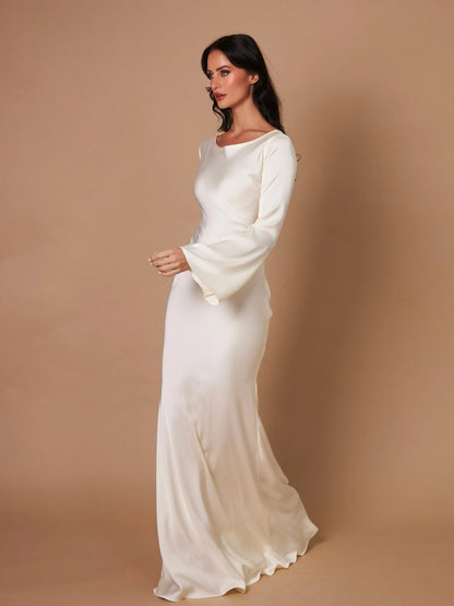 Skye | Women's Elegant Satin Maxi Dress
