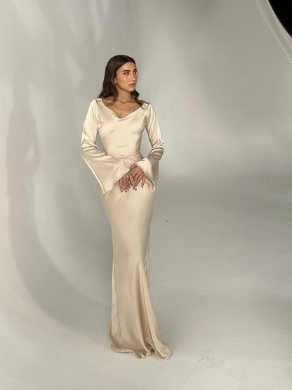 Skye | Women's Elegant Satin Maxi Dress