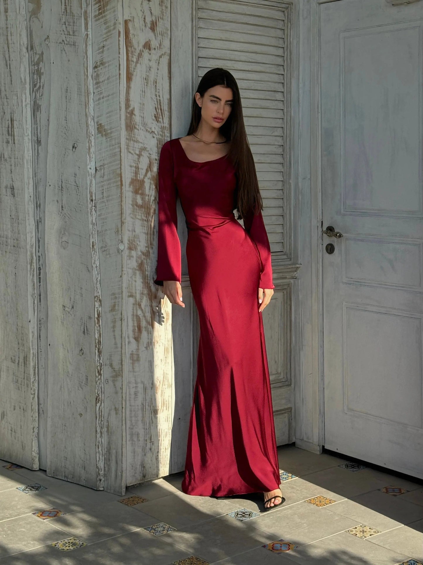Skye | Women's Elegant Satin Maxi Dress