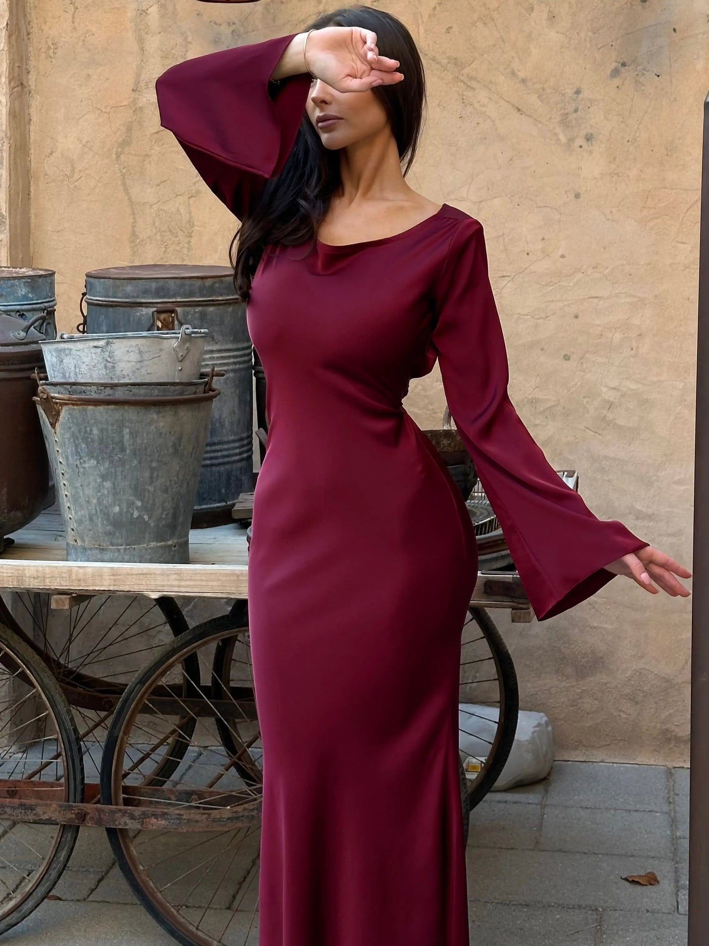 Skye | Women's Elegant Satin Maxi Dress