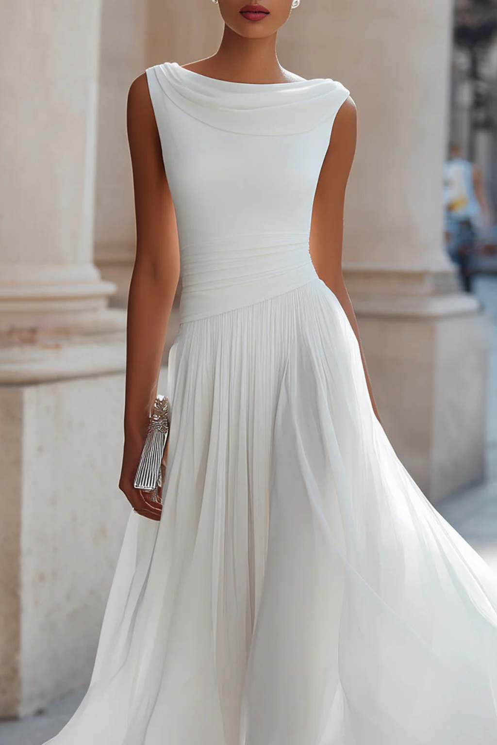 Fenella | Women's Elegant Sleeveless Wedding Guest Dress