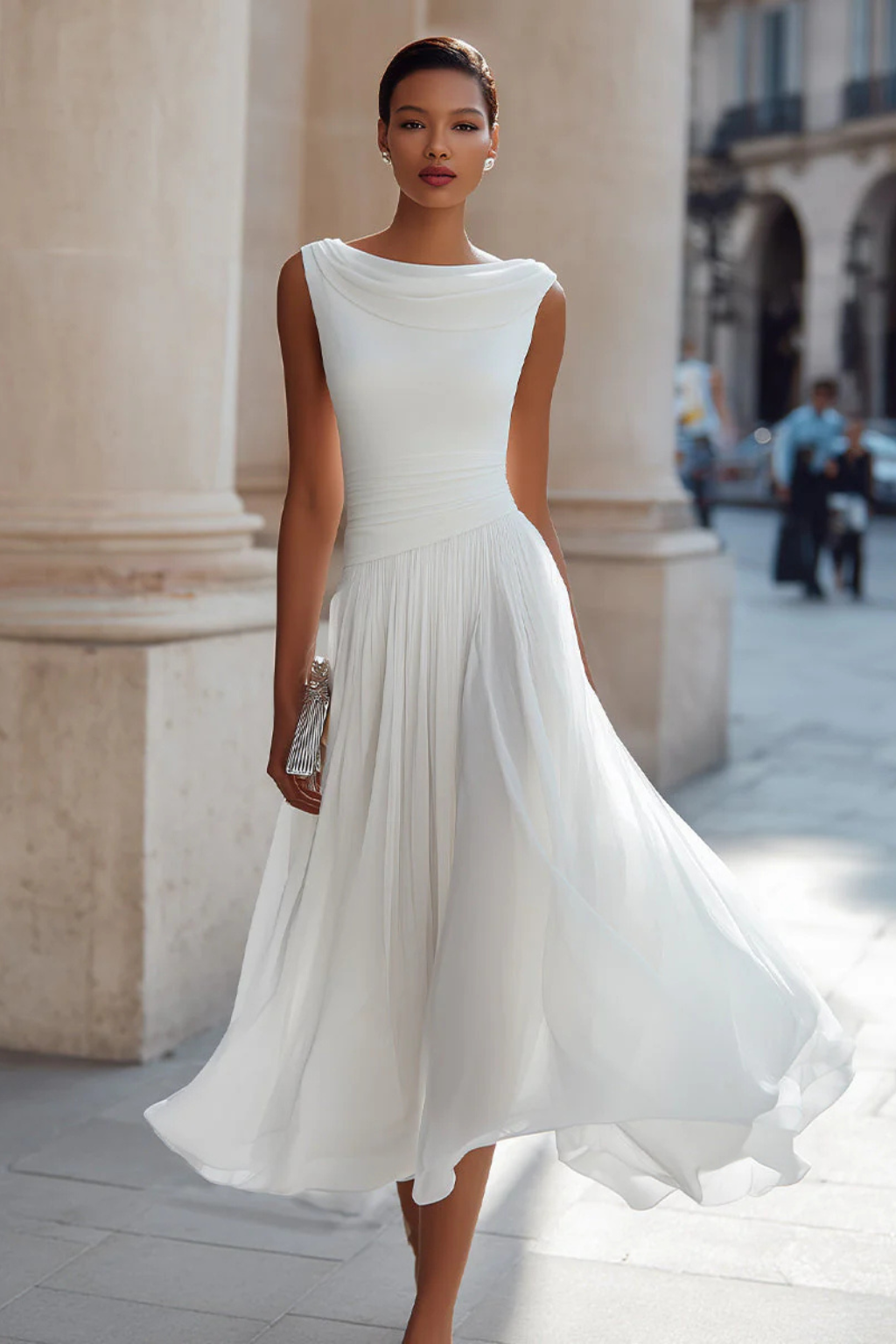 Fenella | Women's Elegant Sleeveless Wedding Guest Dress
