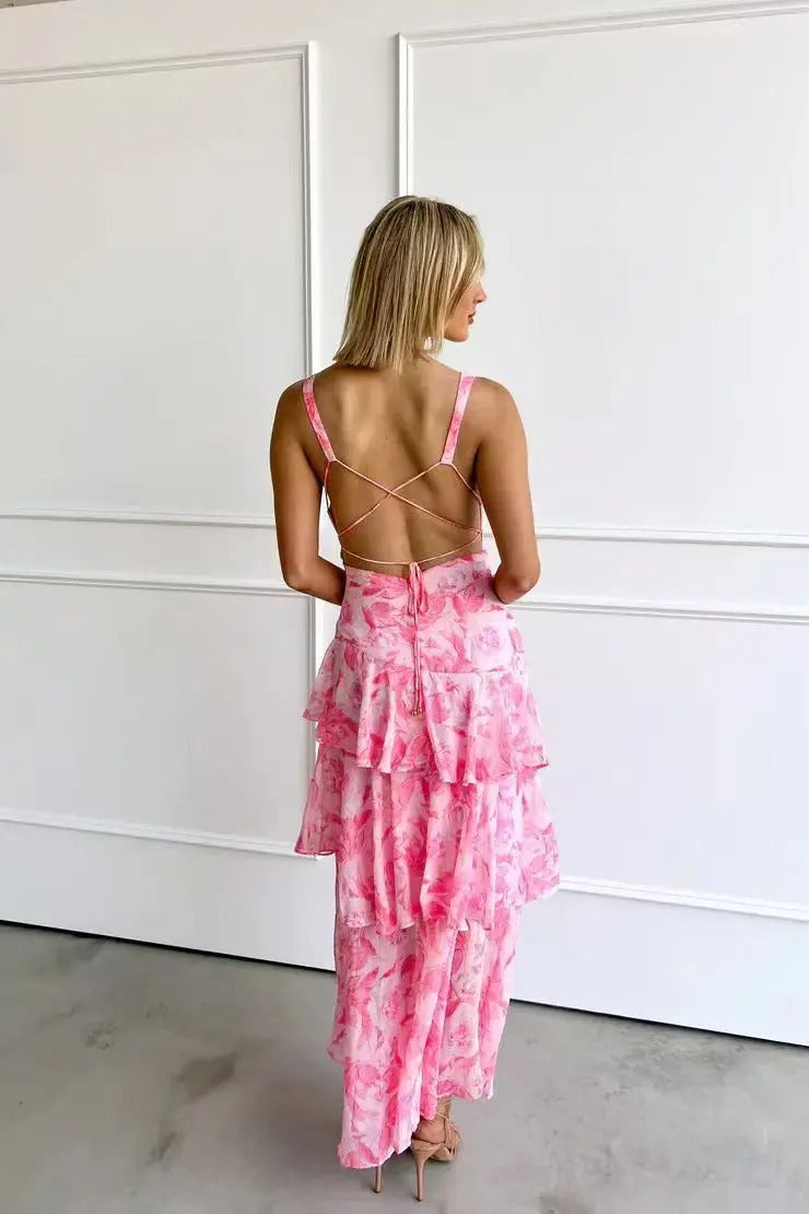 Solveig | Women’s Elegant Summer V-Neck Maxi Dress