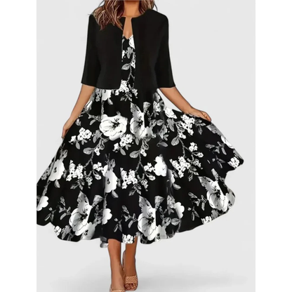Carmen | Women's Boho Midi Dress With Cropped Cardigan