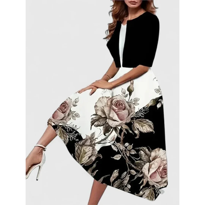 Carmen | Women's Boho Midi Dress With Cropped Cardigan
