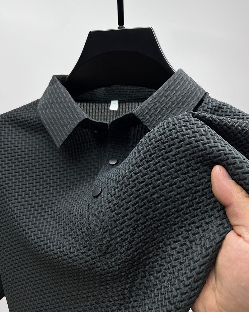 Ryan | Men's Summer Textured Short-Sleeve Polo Shirt