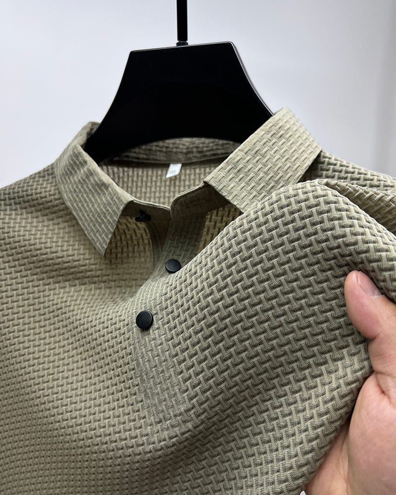 Ryan | Men's Summer Textured Short-Sleeve Polo Shirt