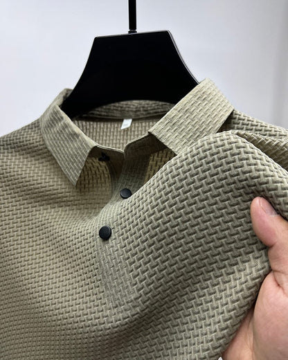 Ryan | Men's Summer Textured Short-Sleeve Polo Shirt