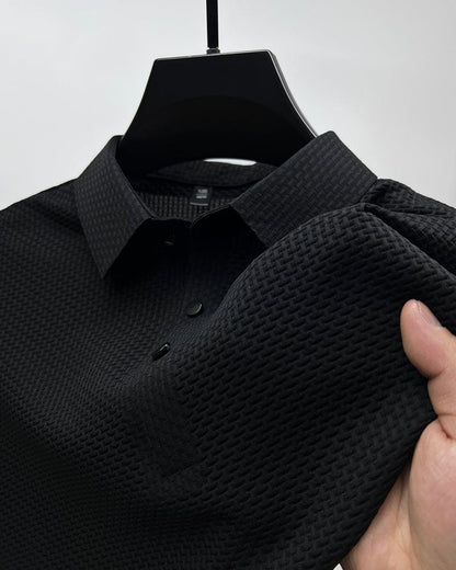 Ryan | Men's Summer Textured Short-Sleeve Polo Shirt