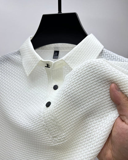Ryan | Men's Summer Textured Short-Sleeve Polo Shirt