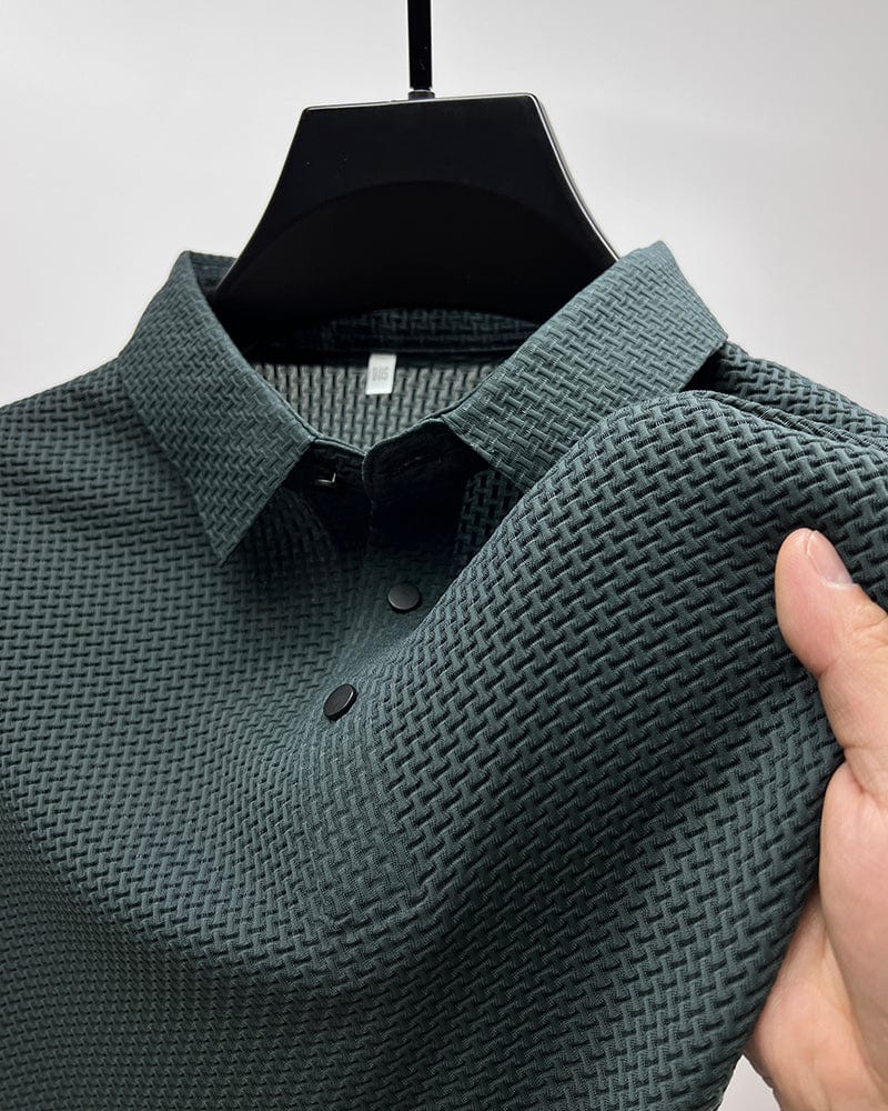 Ryan | Men's Summer Textured Short-Sleeve Polo Shirt