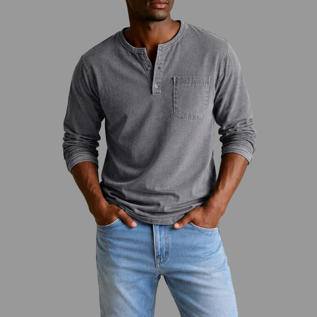 Robin | Men's Casual Henley Longsleeve Shirt