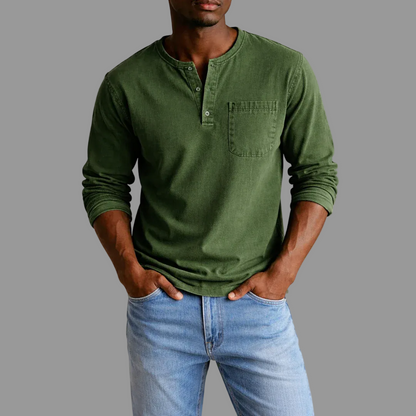 Robin | Men's Casual Henley Longsleeve Shirt