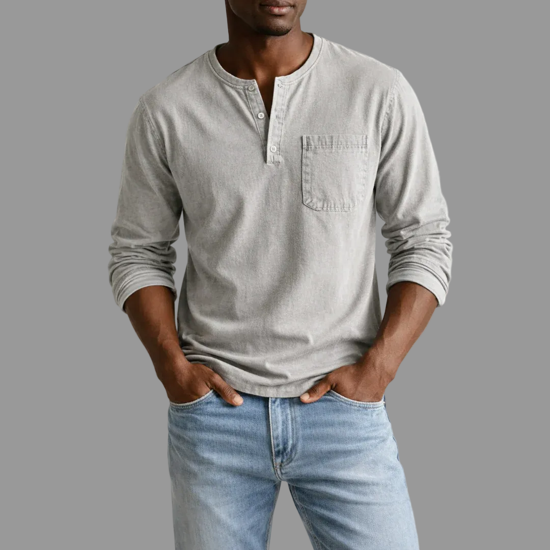 Robin | Men's Casual Henley Longsleeve Shirt