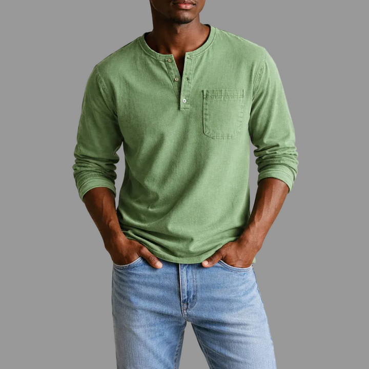Robin | Men's Casual Henley Longsleeve Shirt