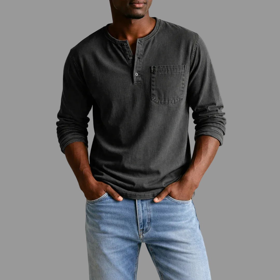 Robin | Men's Casual Henley Longsleeve Shirt