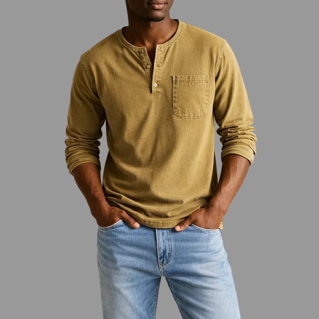 Robin | Men's Casual Henley Longsleeve Shirt