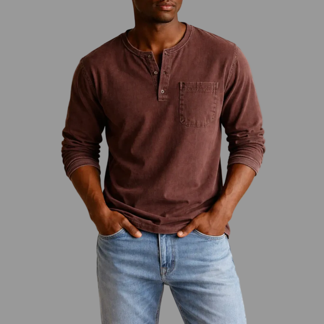 Robin | Men's Casual Henley Longsleeve Shirt