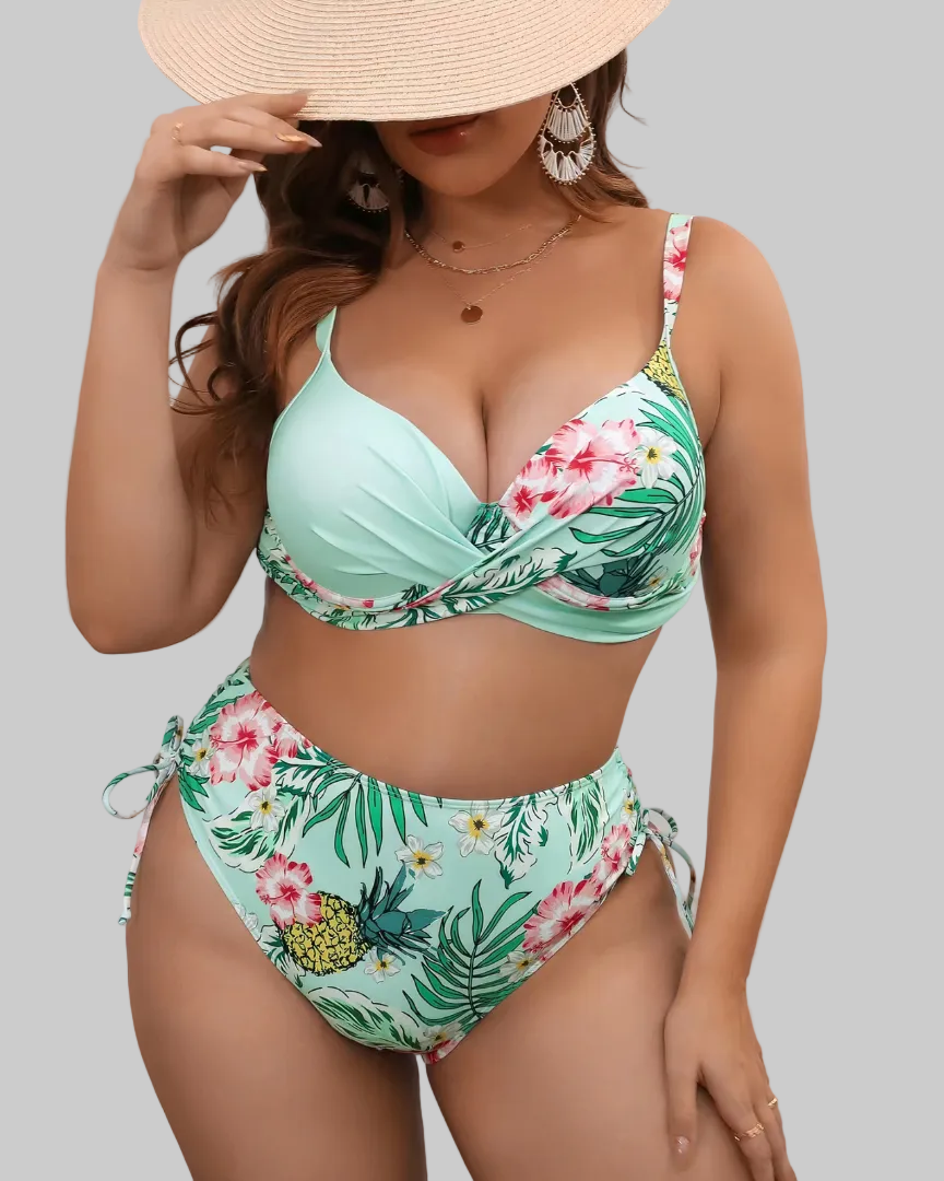 Adele | Women's Beach Plus Size Printed Bikini Set