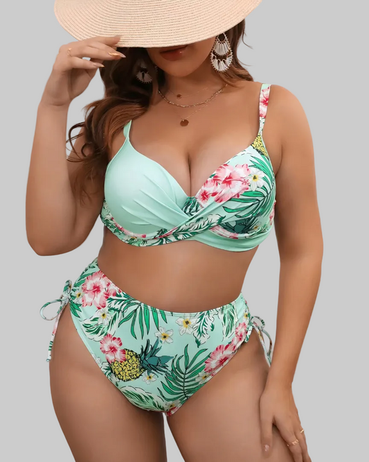 Adele | Women's Beach Plus Size Printed Bikini Set