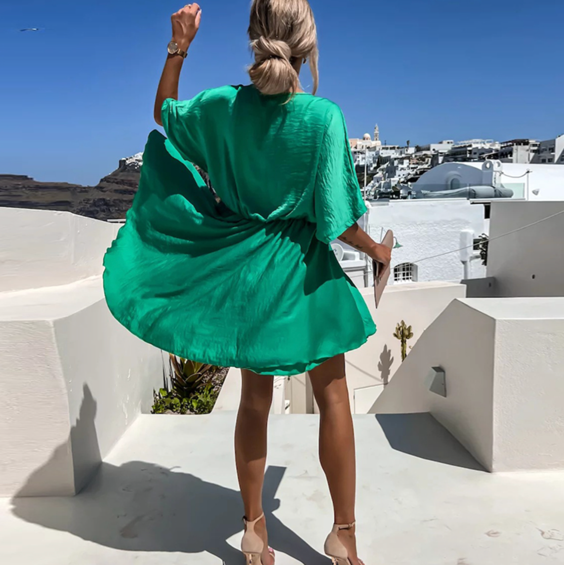 Sina | Women's Elegant V-Neck Midi Dress
