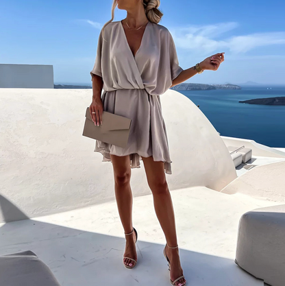 Sina | Women's Elegant V-Neck Midi Dress