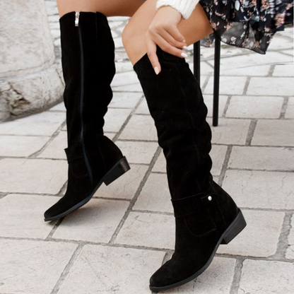 Freya | Women's Modern Buckle Heel Boots