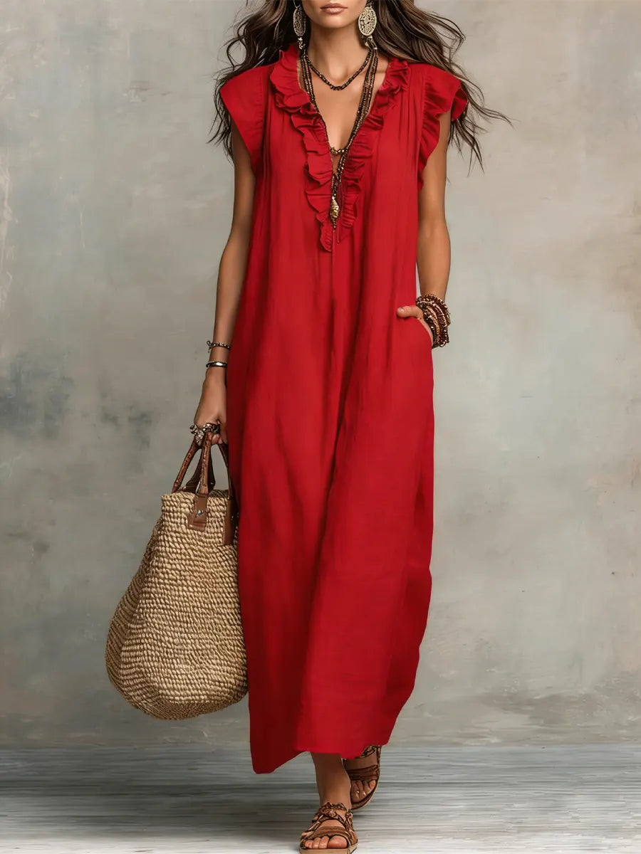 Tanja | Women's Summer Ruffled Maxi Dress