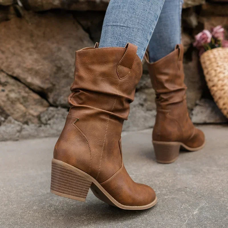 Jasmine | Women's Mid Calf Western Cowboy Boots