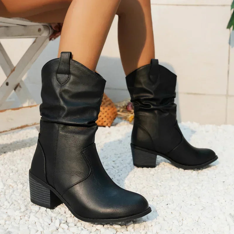 Jasmine | Women's Mid Calf Western Cowboy Boots