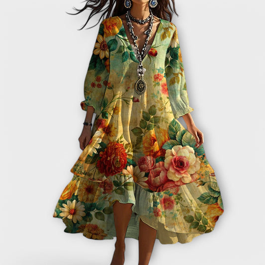 Nika | Women's Summer Floral Midi Dress