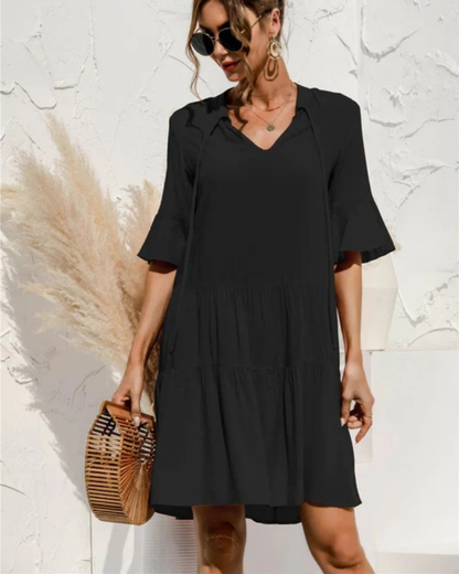 Verena | Women's Sommer Puffed Sleeves Dress