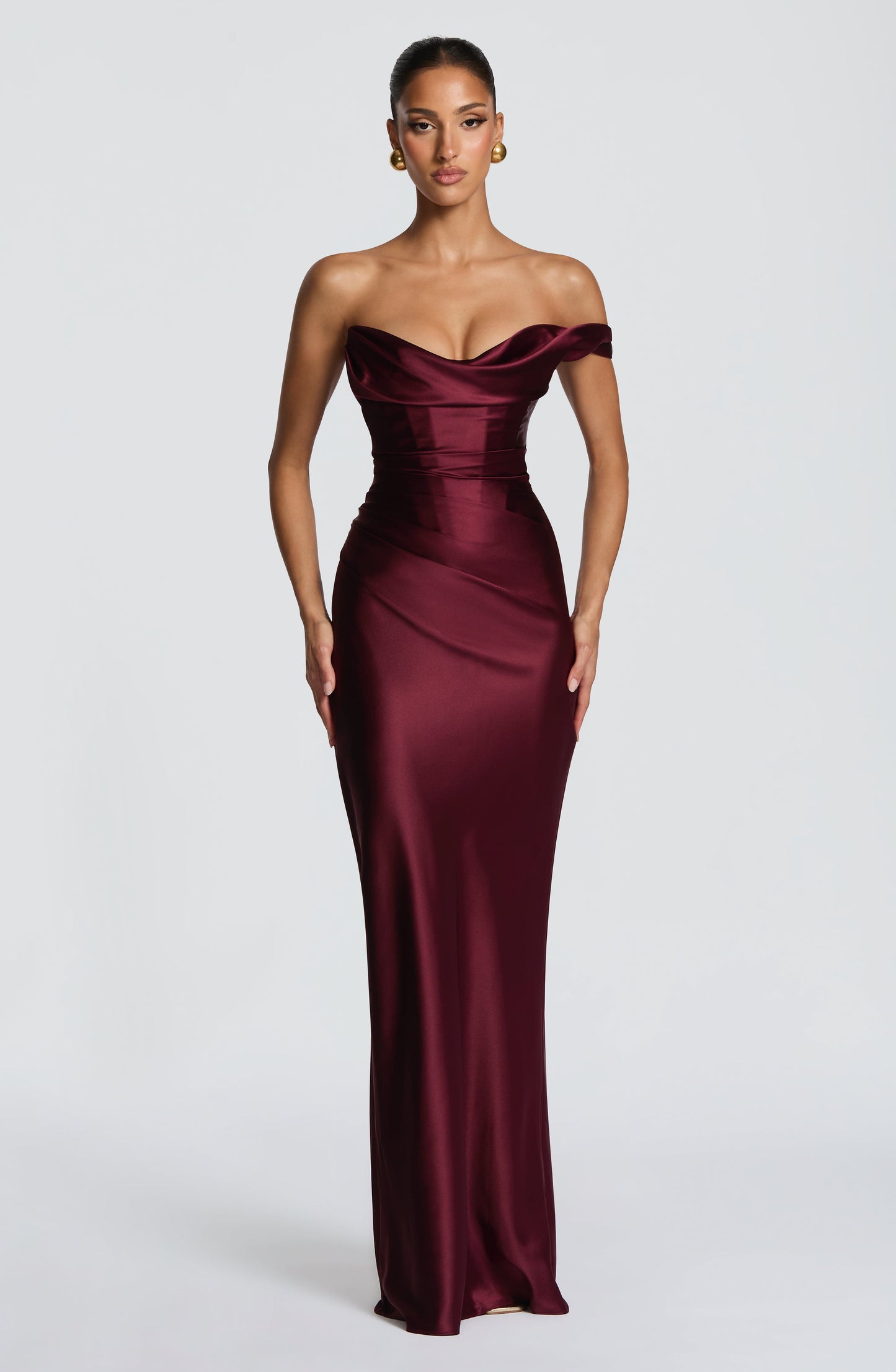 Amelia | Women's One Shoulder Satin Wedding Guest Dress