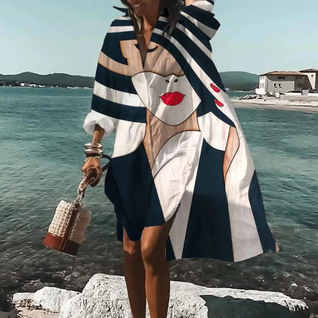 Raya | Women's Summer Printed Midi Dress