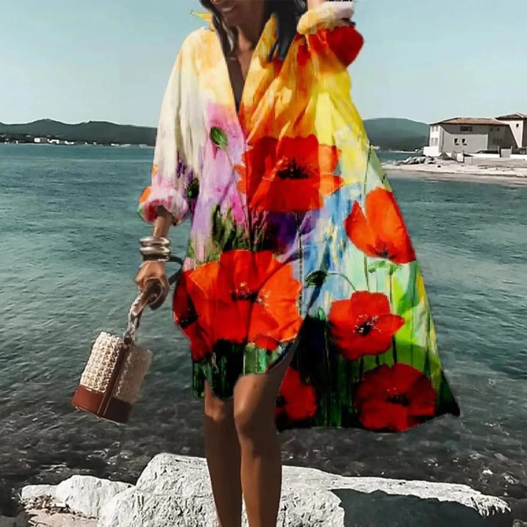 Raya | Women's Summer Printed Midi Dress