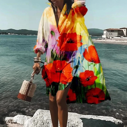 Raya | Women's Summer Printed Midi Dress