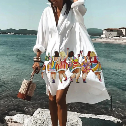 Raya | Women's Summer Printed Midi Dress