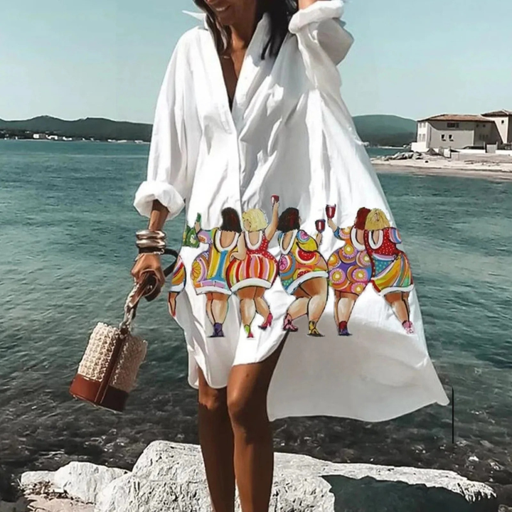 Raya | Women's Summer Printed Midi Dress