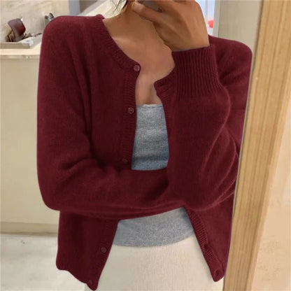 Brigitte | Women's Comfort Button Closure Cardigan