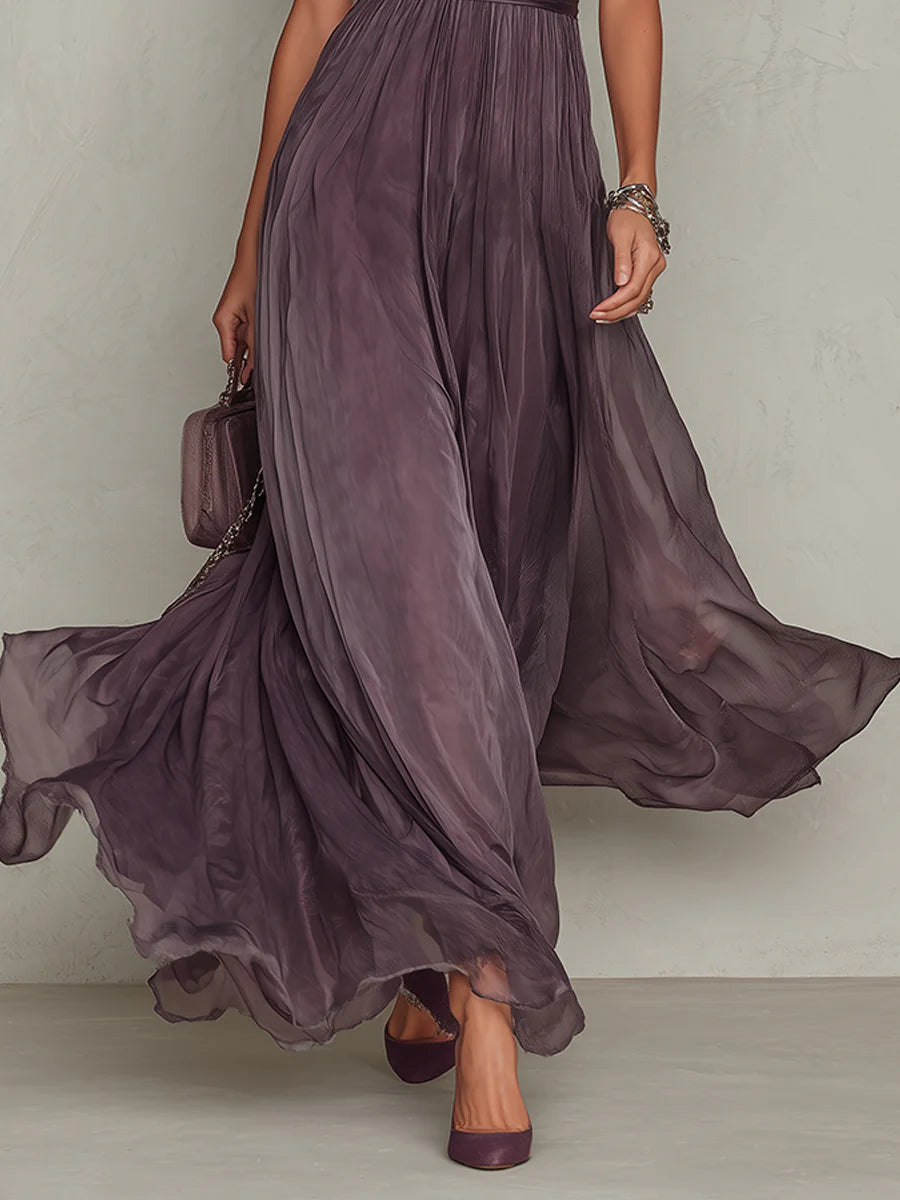 Natalie | Women's Elegant Gathered Maxi Dress